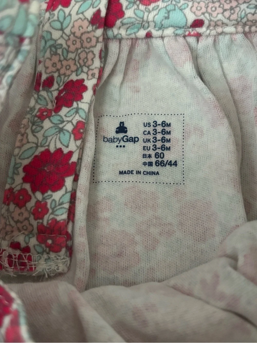 BabyGap Floral Romper in Pink and Mint